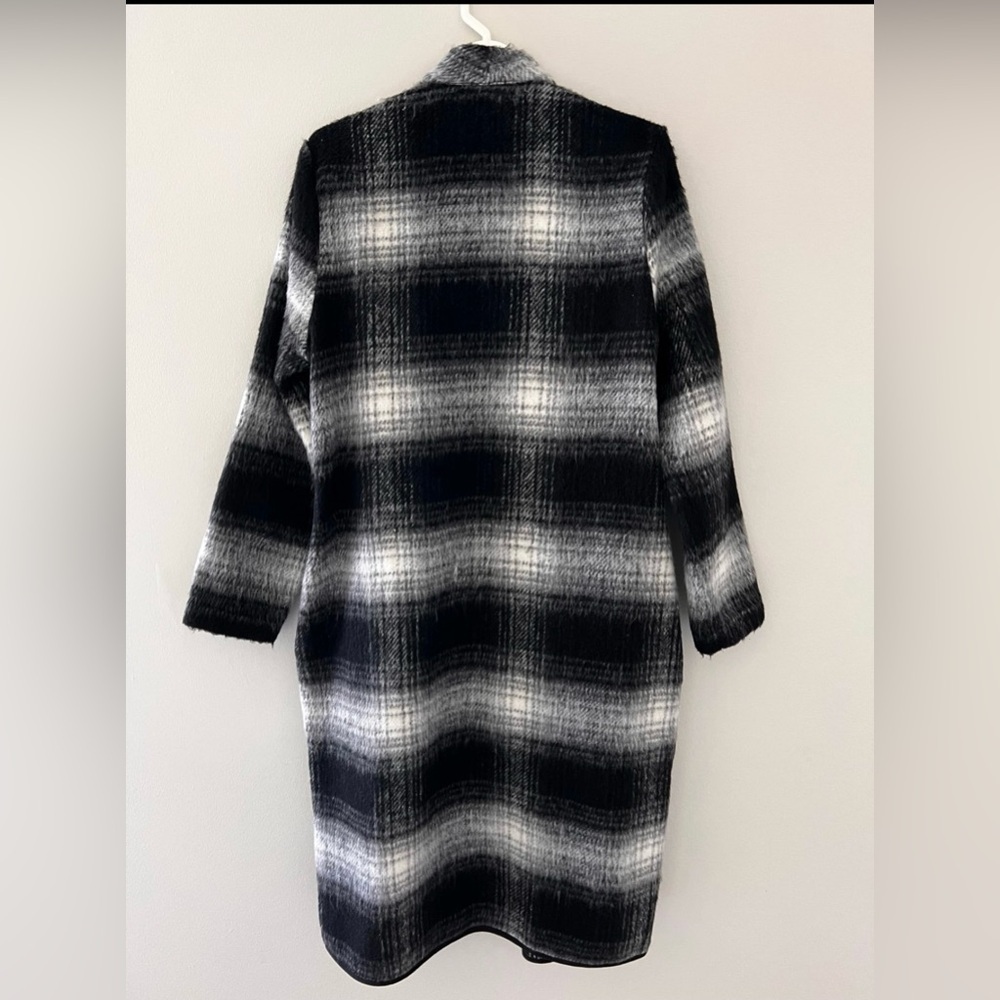 Forever 21 Cozy Wrap Faux Mohair Open Front Long Cardigan Coat Size Large - Picture 4 of 4
